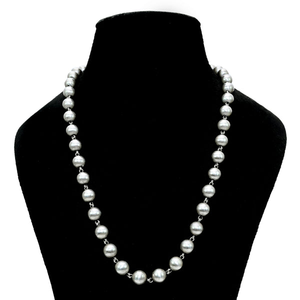 pure silver beads chain