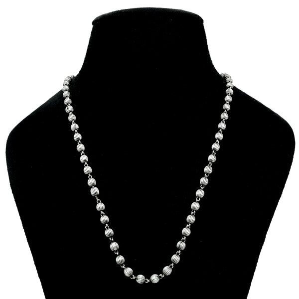 beads chain in silver