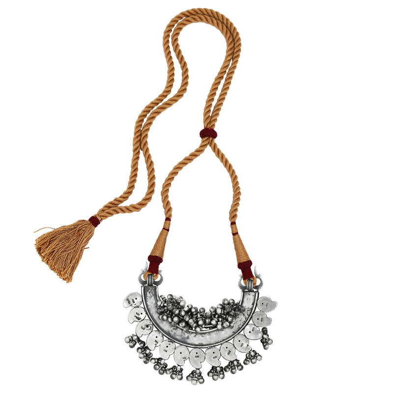 Pure Silver Pendant Necklace in Gungaroo Design