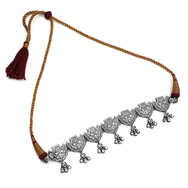 925 Pure Silver Peacock Motif Necklace