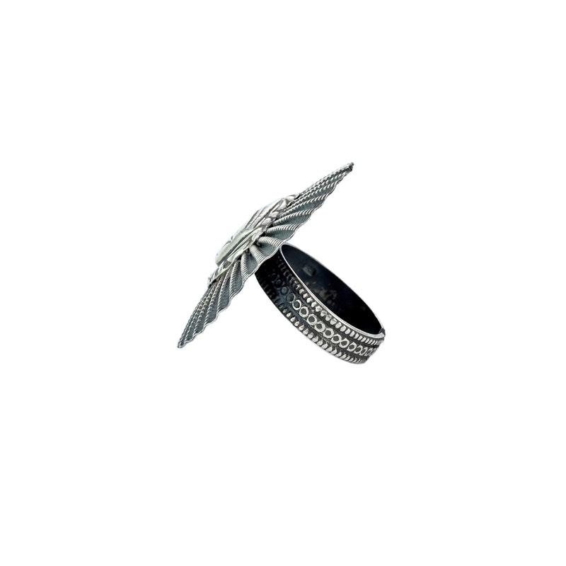 925 Silver Durga Maa Ring Adjustable