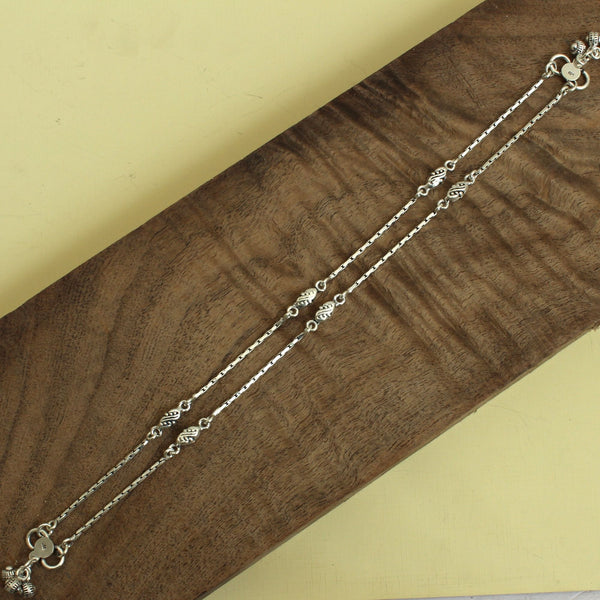 925 Silver Anklet Pair