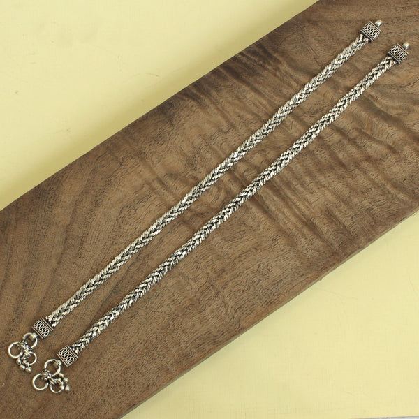 925 Silver Anklet Pair