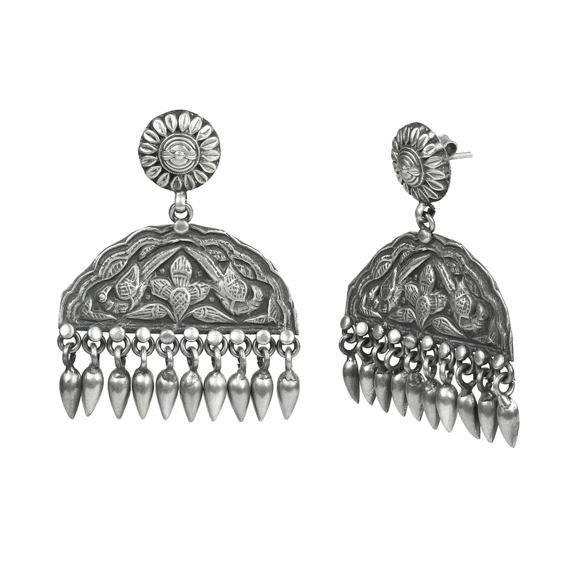 925 Sterling Silver Tribal Earrings