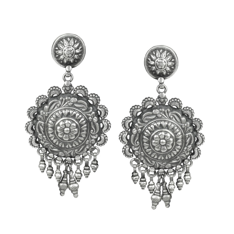 Red BLACK gemstone earrings, Designer sterling silver earrings at ₹5550 |  Azilaa
