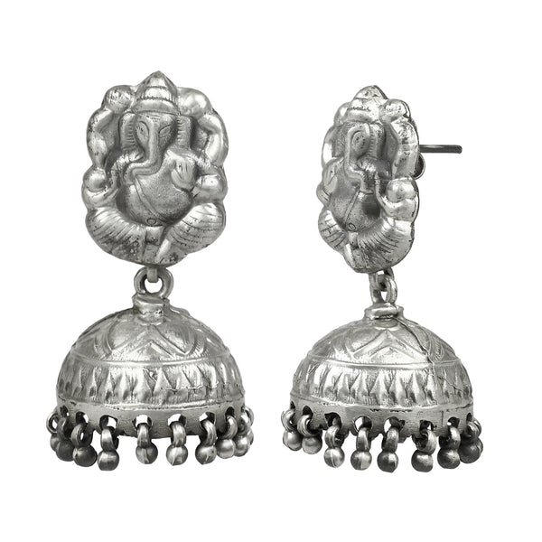 925 Sterling Silver Tribal Ganesha Earring