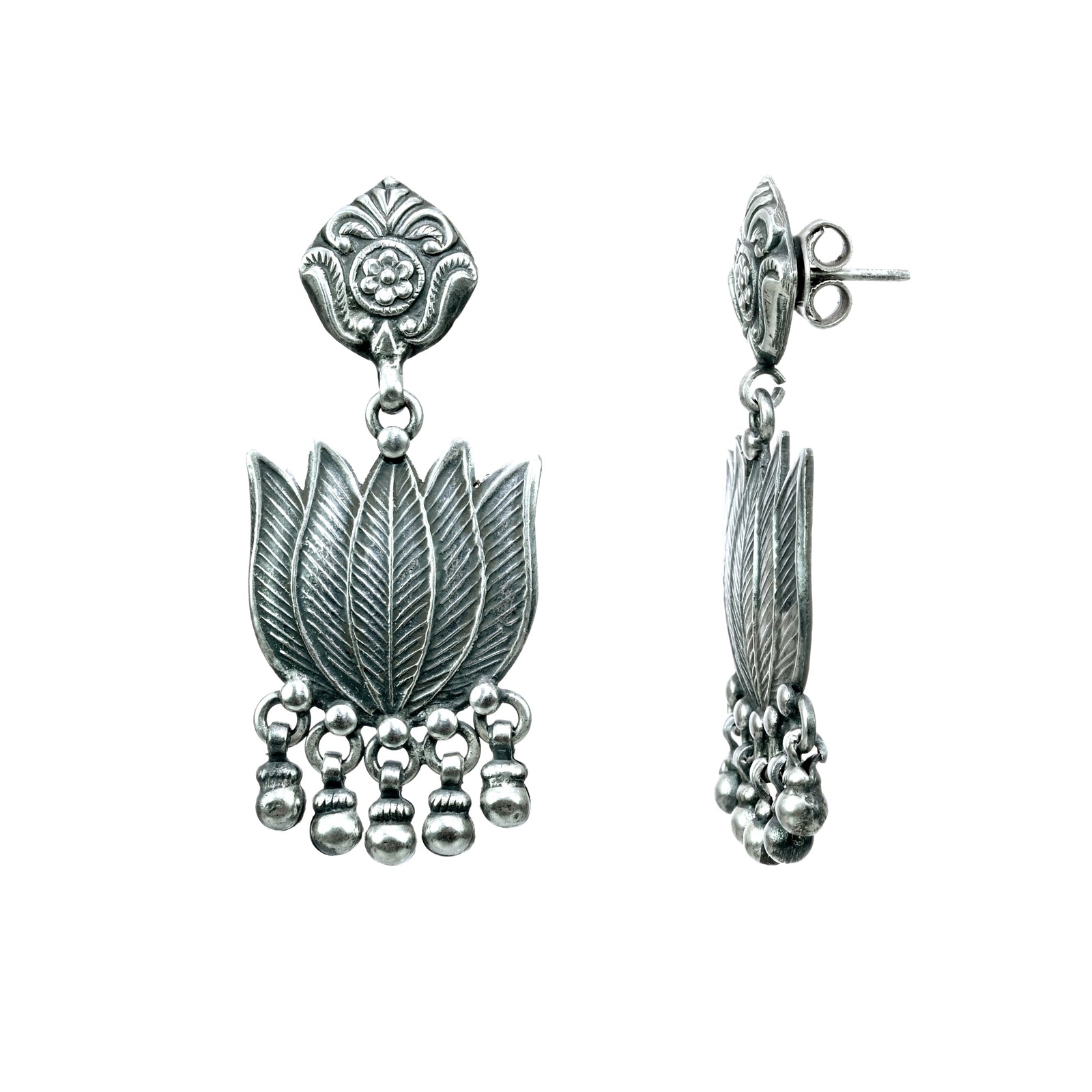アクセサリー pointless journey EAR RING PJ - SILVER POINTLESS JOURNEY EAR RING PJ - SILVER Pure Silver Tribal Lotus