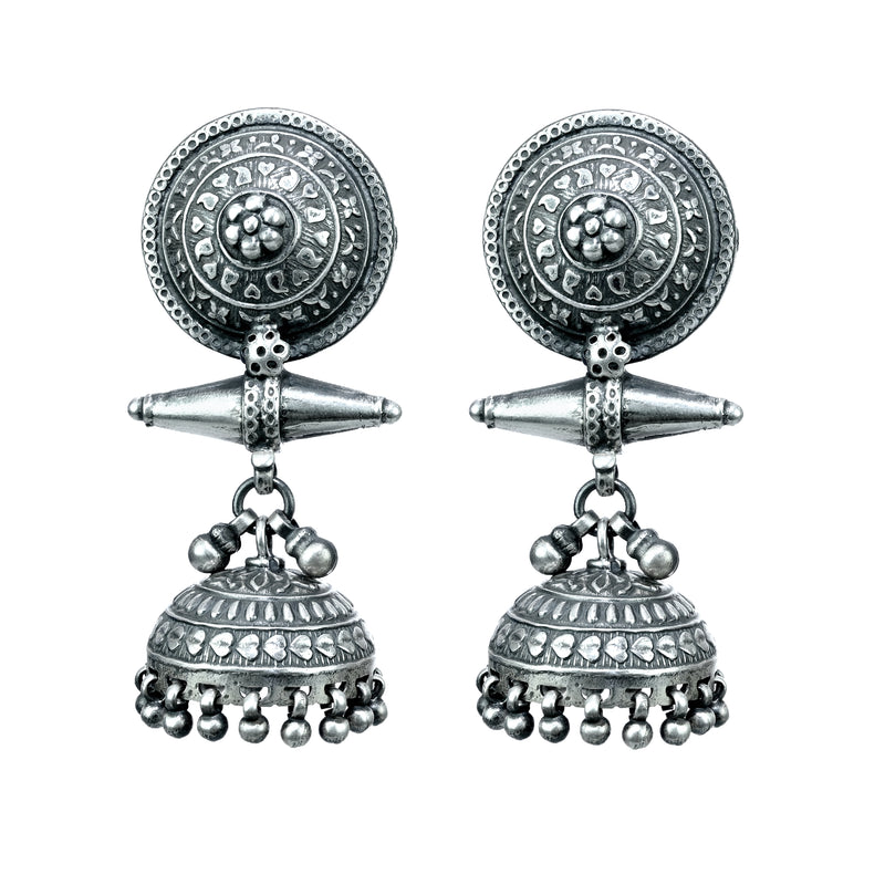 Indian Big Jhumka Earrings Jhumki Wedding Bollywood Set Real Camp Chain  Earrings | eBay