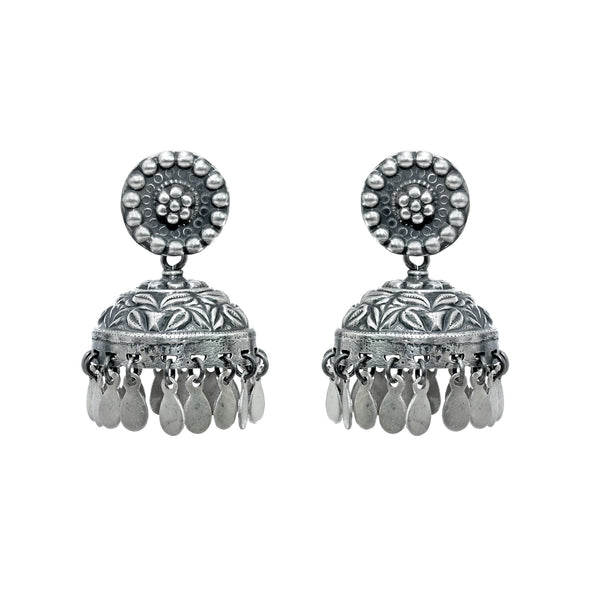 Handcrafted Silver Jhumki Earring