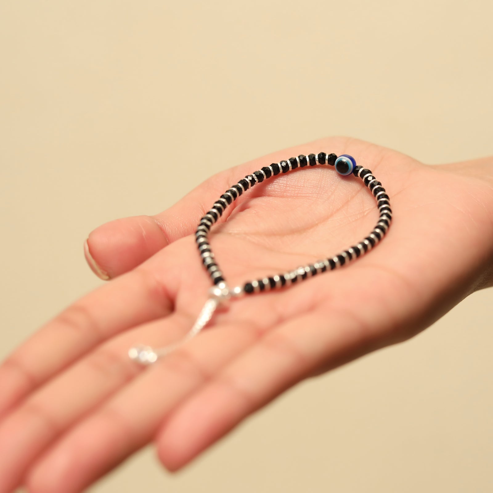 Pure Silver Nazarbattu Bracelet – Joharcart - Main Image