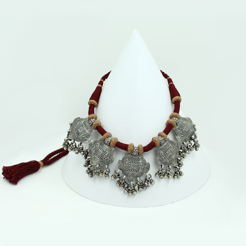 925 Silver Tribal Pendant Necklace