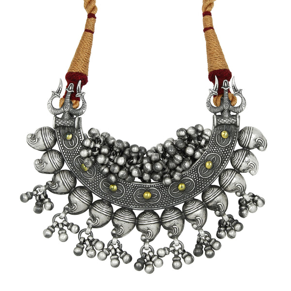 Pure Silver Pendant Necklace in Gungaroo Design