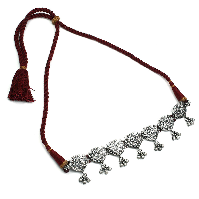 925 Pure Silver Peacock Motif Necklace