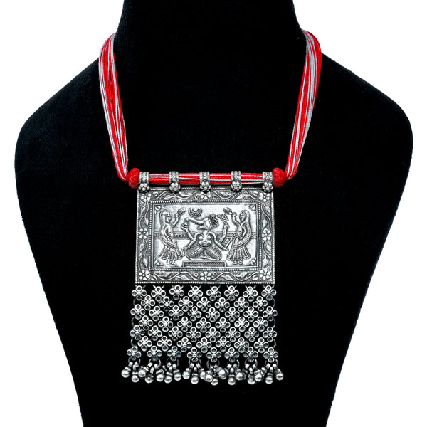 Handcrafted Silver Tribal Lord Ganesh Necklace