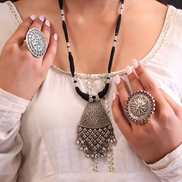 925 Silver Tribal Handcrafted Pendant Necklace