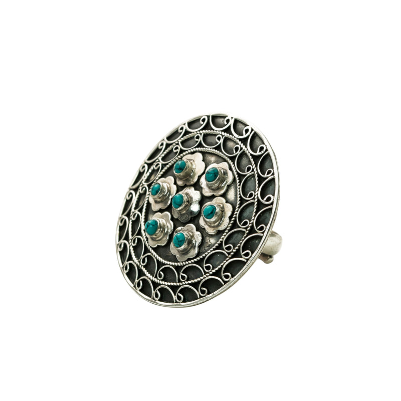 best 925 Silver Floral Ring online in india