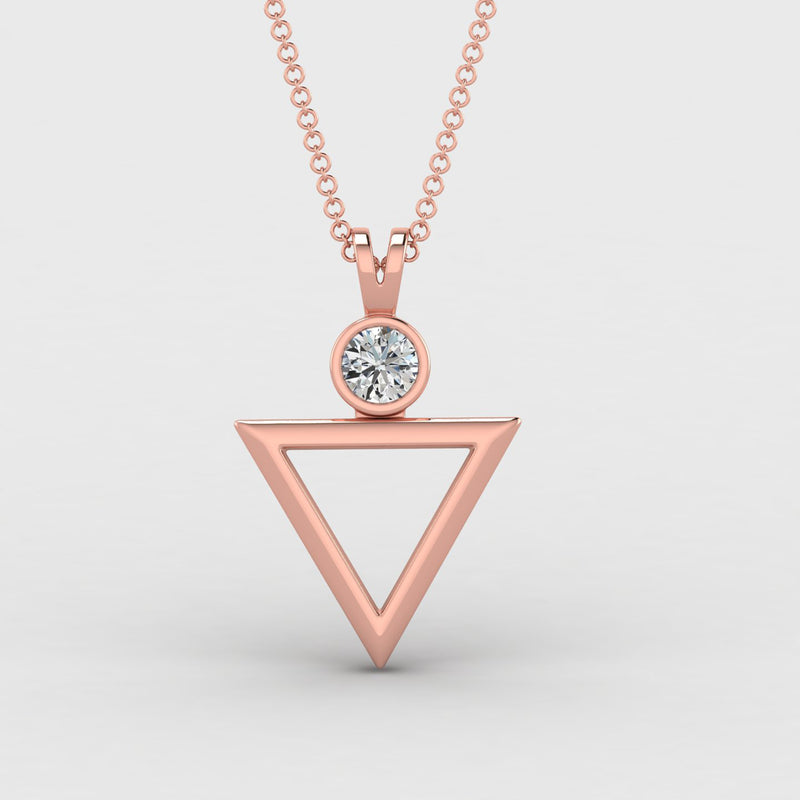 925 Sterling Silver Minimal Trio Pendant With Chain